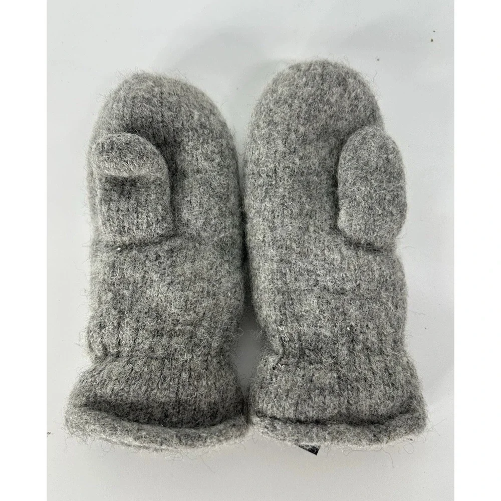 Hestra Shetland Wool Thinsulate Lined Gray Junior Mittens / Youth Size 7